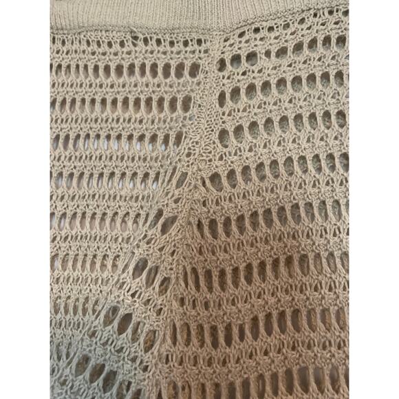 LuLu's Balmy Breeze Size Medium Crochet High waist Pants Beige - Picture 5 of 7